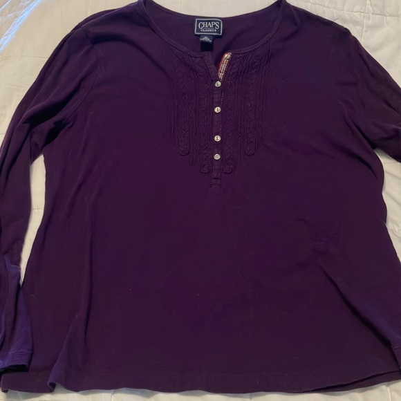 Chaps Comfy purple long sleeve - Picture 1 of 4